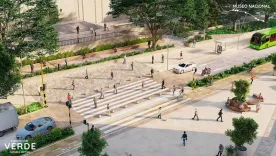 Render del corredor verde de la Séptima que adelantó Claudia López - crédito IDU