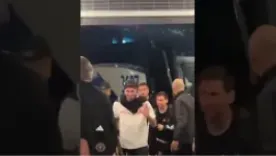 Lionel Messi y sus compañeros del Inter de Miami llegando a Medellín