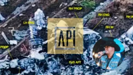 Restos de la aeronave donde falleció Yeison Jiménez y su equipo 