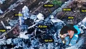 Restos de la aeronave donde falleció Yeison Jiménez y su equipo 