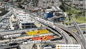 Obra del Metro de Bogotá en la av. Boyacá con Primero de Mayo