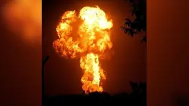 Volcán de lodo San Juan de Urabá en erupción