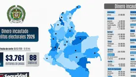  Policía reportó 88 capturas y 3.768 millones de pesos incautados Foto: Archivo