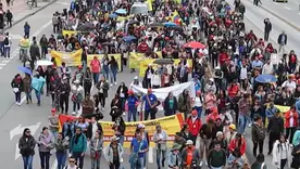 Paro de maestros en la capital colombiana