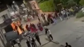 estampida en procesion en valle