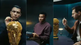 Cristiano Ronaldo, Mbappé y Messi en campaña de LEGO