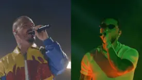 JBalvin y Ryan Castro en concierto de Karol G en Coachella 