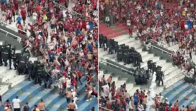Disturbios entre hinchas y policía en Superclásico de Paraguay
