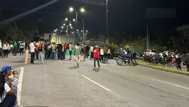 Protesta campesina y bloqueos en Santander