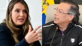 Paloma Valencia y Gustavo Petro