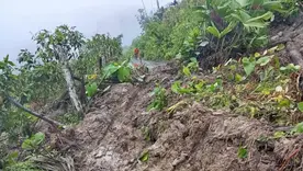 Derrumbes por lluvias en Santander
