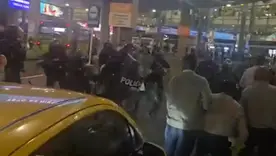 Pelea taxistas