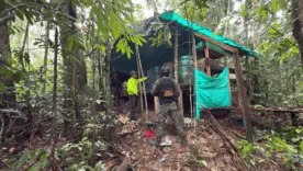 Laboratorio del Clan del Golfo para el procesamiento de cocaína en Betulia, Santander - crédito @Ejercito_Div2 / X