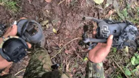 Drones utilizados durante el ataque en zona rural de Jamundí. 