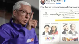 Robledo publica foto de su voto 