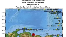 sismo de 4.9 en Venezuela