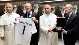 papa león visita santiago bernabéu