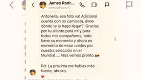 mensaje de james a antonella petro