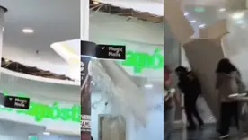 Caída de techo en Plaza Central