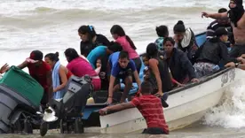 Migrantes en lancha