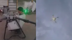 Joven viajó sobre un dron de fumigación en Meta