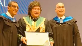 Javier Milei recibió doctorado honoris causa en Cali