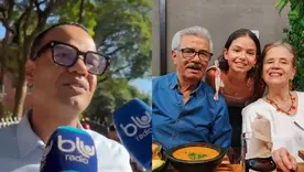 Periodista Carlos Aponte, sus padres y sobrina