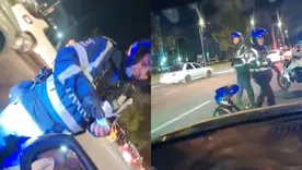 Taxista atropelló a agente de tránsito por ponerle un comparendo en Bogotá