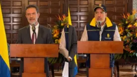 Canciller Ómar Bula y director de la UNGRD David Tamayo