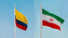 Banderas de Colombia e Irán