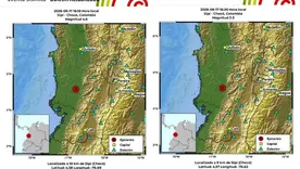 Temblores de magnitud 4,6 y 3,3 hoy en Chocó