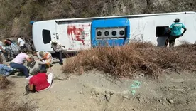 Volcamiento de un bus intermunicipal en Santa Fe de Antioquia