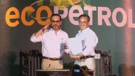 Presidente Abelardo de la Espriella y Joaquín Gutiérrez, presidente de Ecopetrol