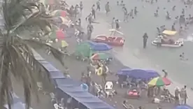 Fuertes lluvias en las playas de Santa Marta