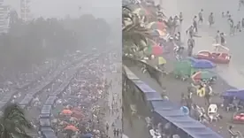Fuertes lluvias en las playas de Santa Marta