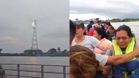 Pánico en el río Orinoco: cable de alta tensión cayó sobre lancha con pasajeros