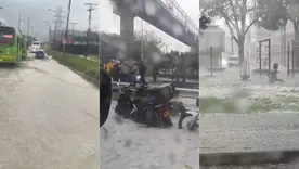 Fuertes lluvias y granizada en Bogotá