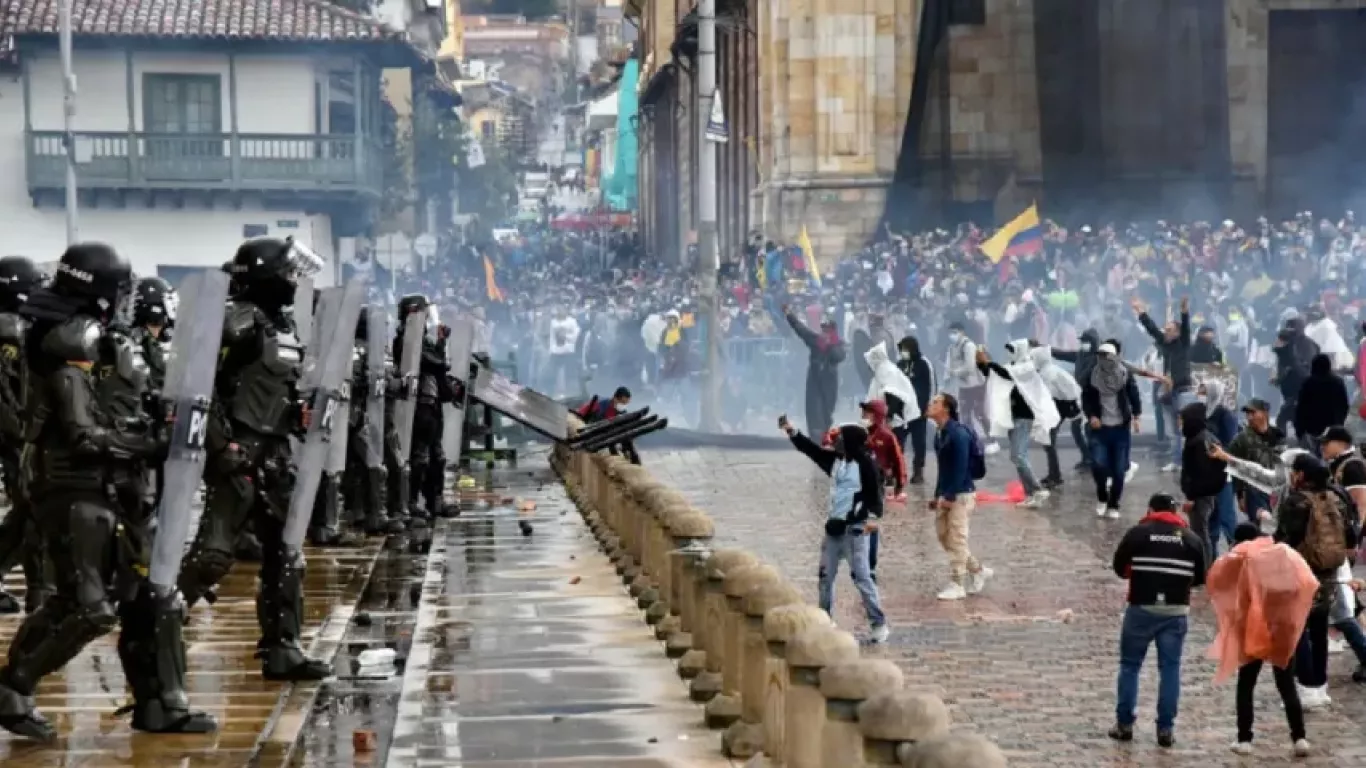 Manifestantes, paro nacional