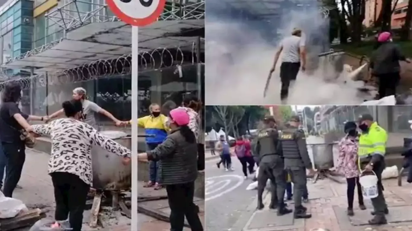 Policía desmonta olla comunitaria ubicada en el parque de la 93