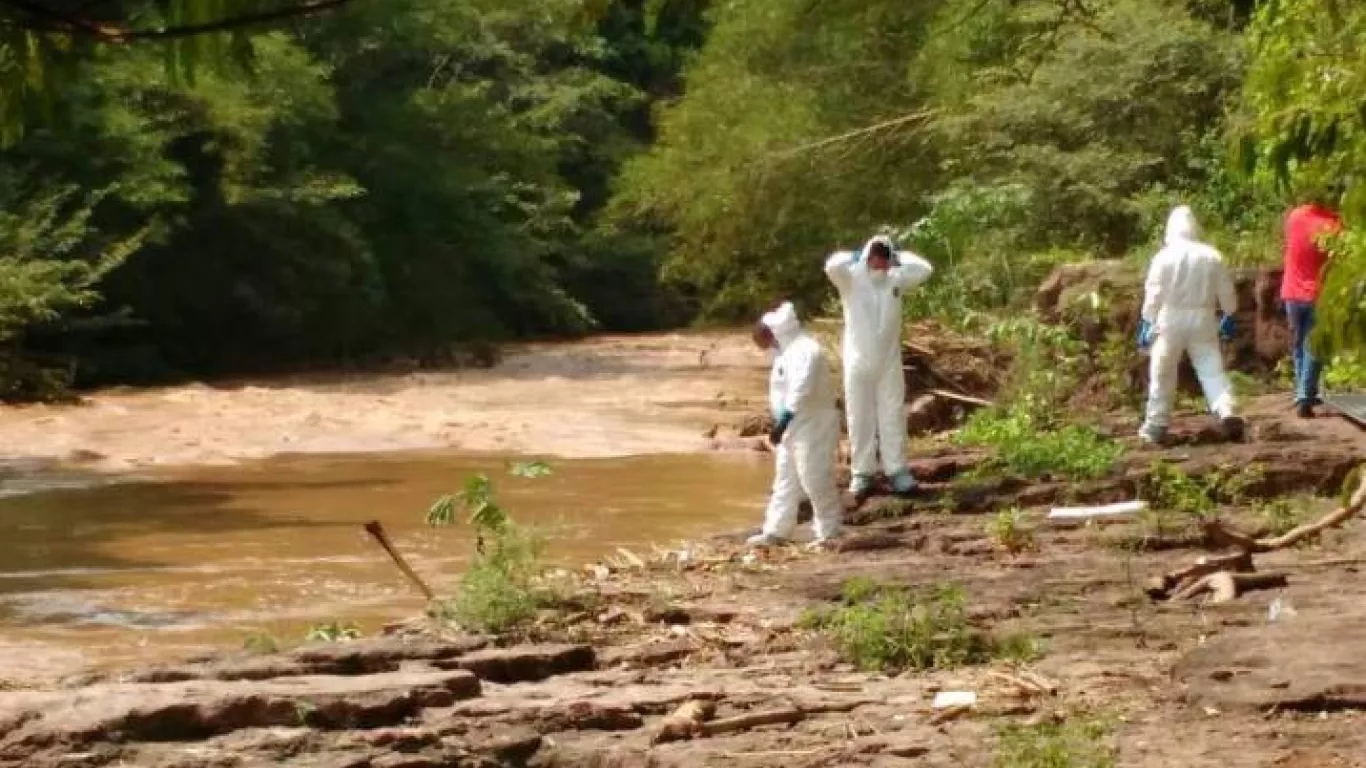 Levantamiento del cuerpo en río Cauca