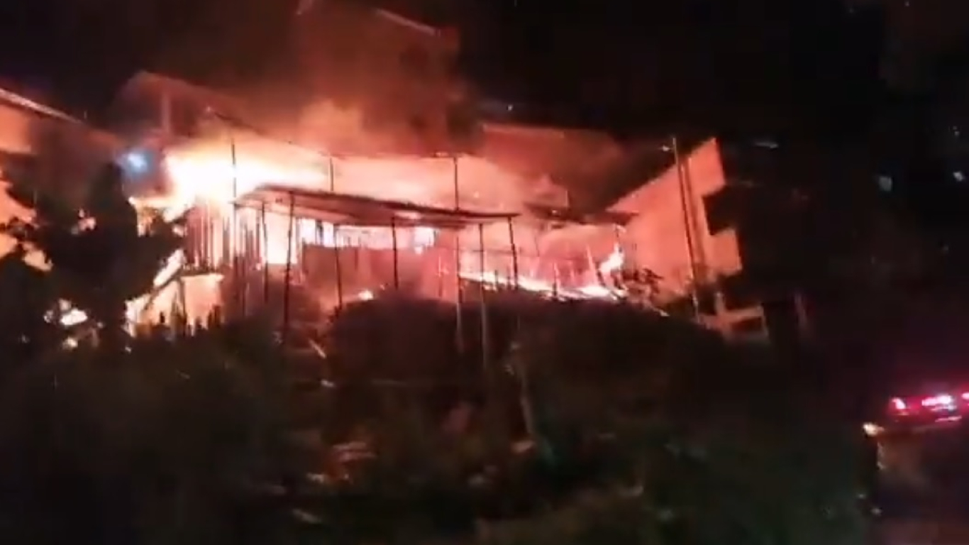 Incendio en asentamiento dejó una persona herida en Floridablanca, Santander