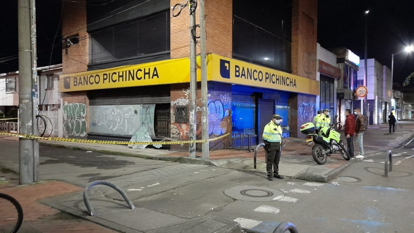 Frustran hurto a banco Pichincha en Bogotá