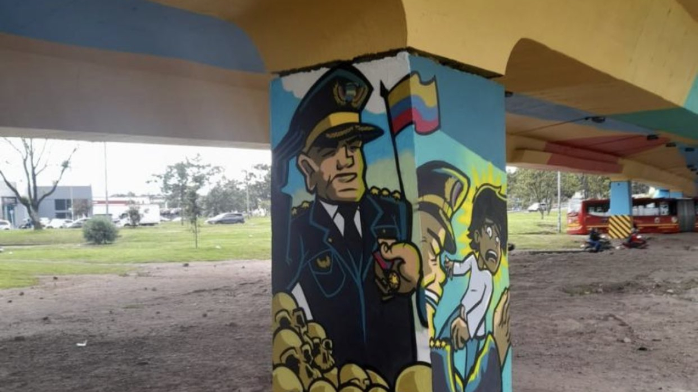Mural contra el abuso policial ha desatado polémica