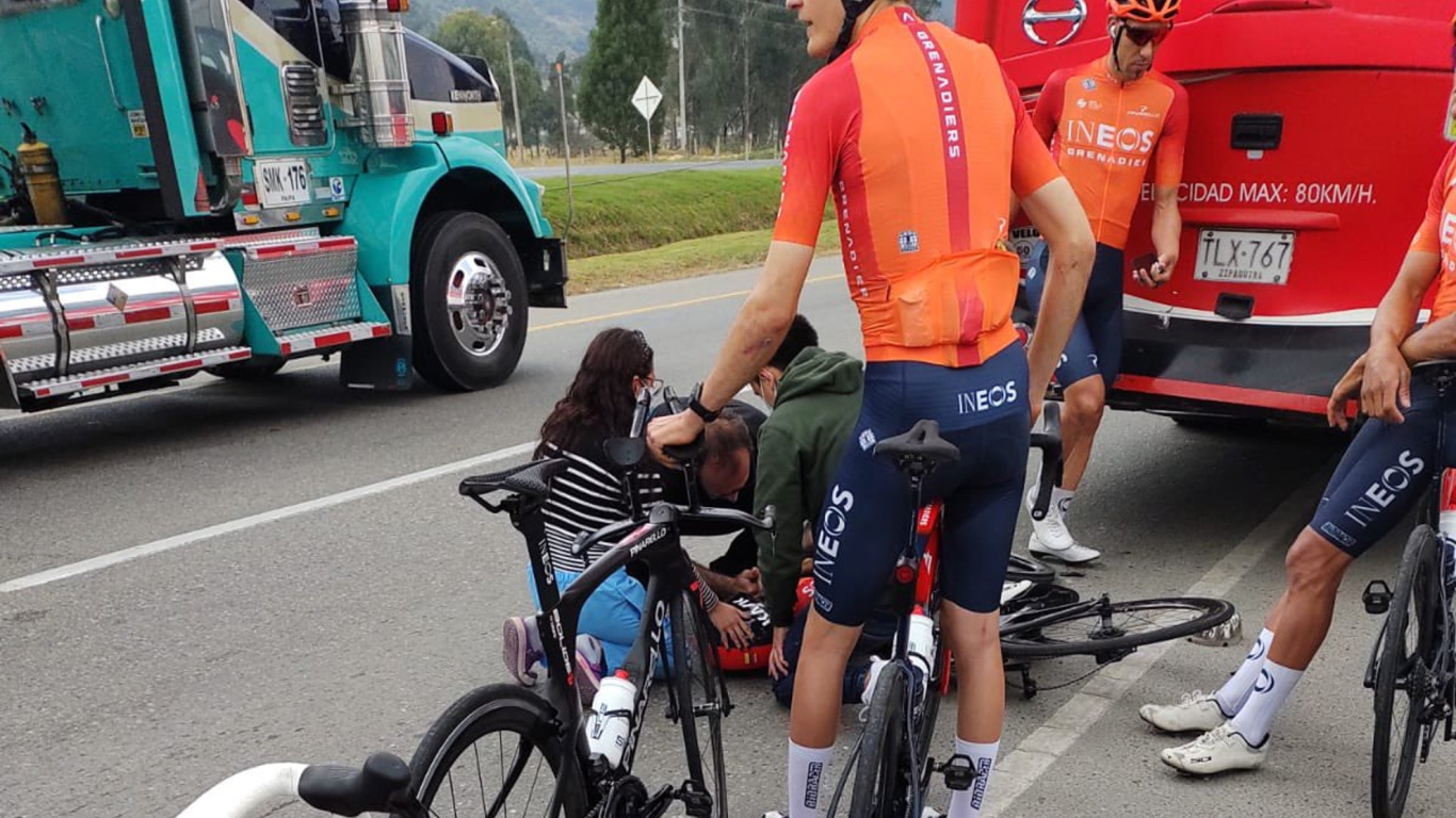 Ciclista Egan Bernal se accidentó mientras entrenaba en Cundinamarca