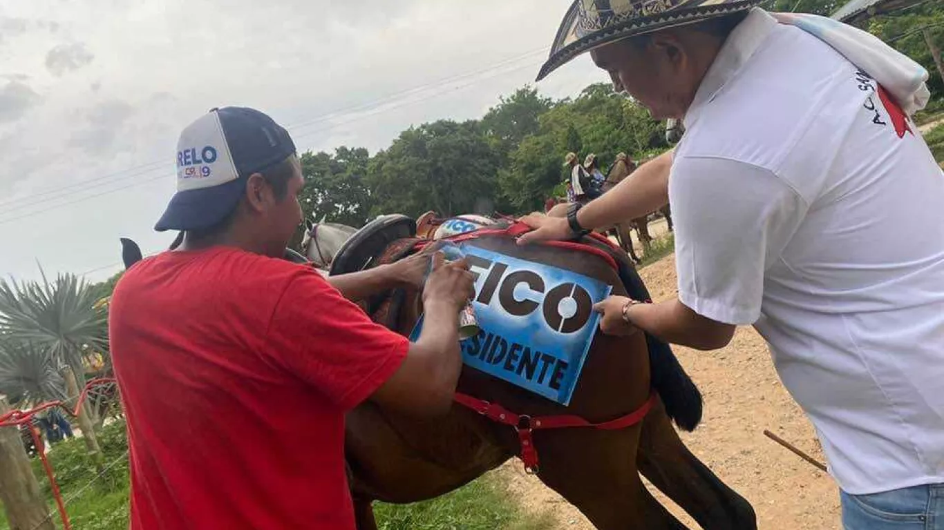 Denuncian maltrato animal en medio de campaña política de Federico Gutiérrez