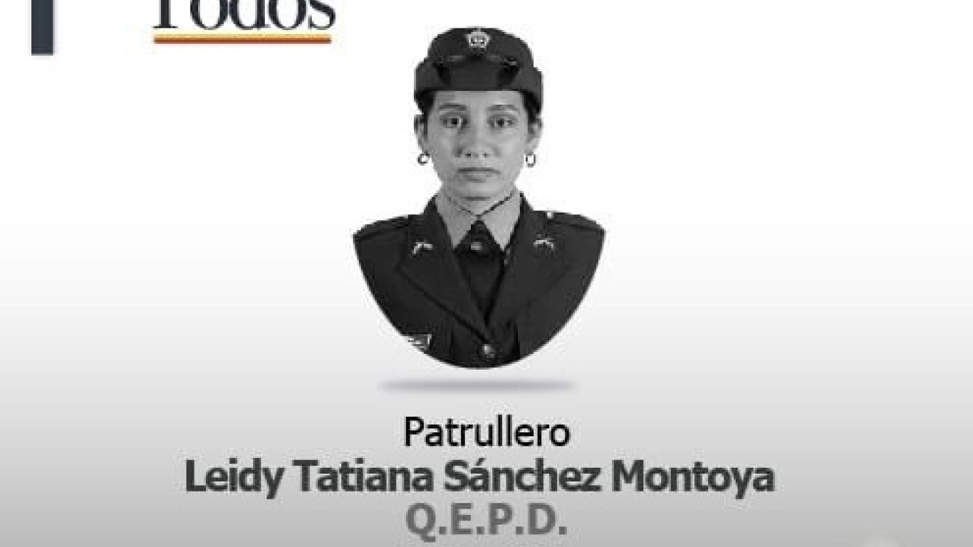 Murió una patrullera tras operación contra el narcotráfico en Bolívar