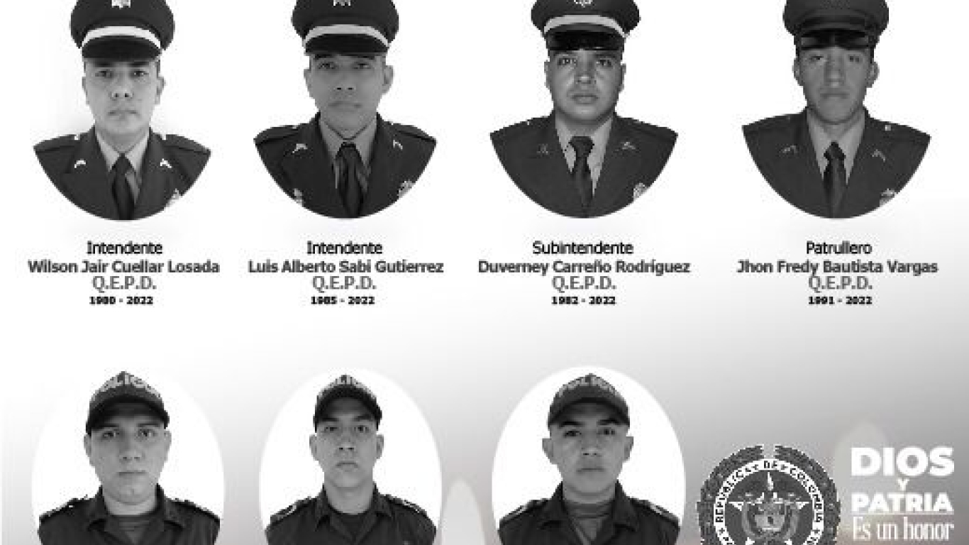 POLICÍAS FALLECIDOS EN EL HUILA