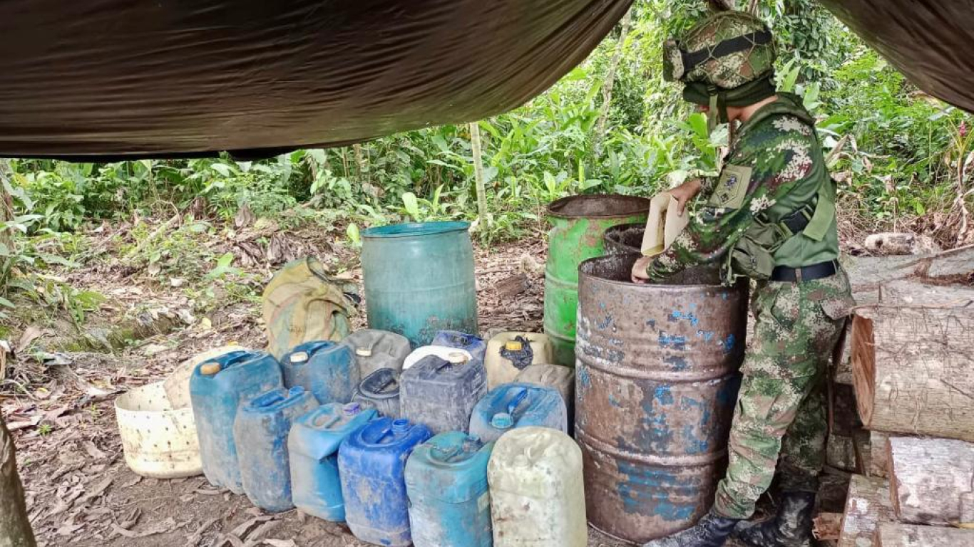 Ejército destruyó 10 laboratorios de droga en el norte de Chocó
