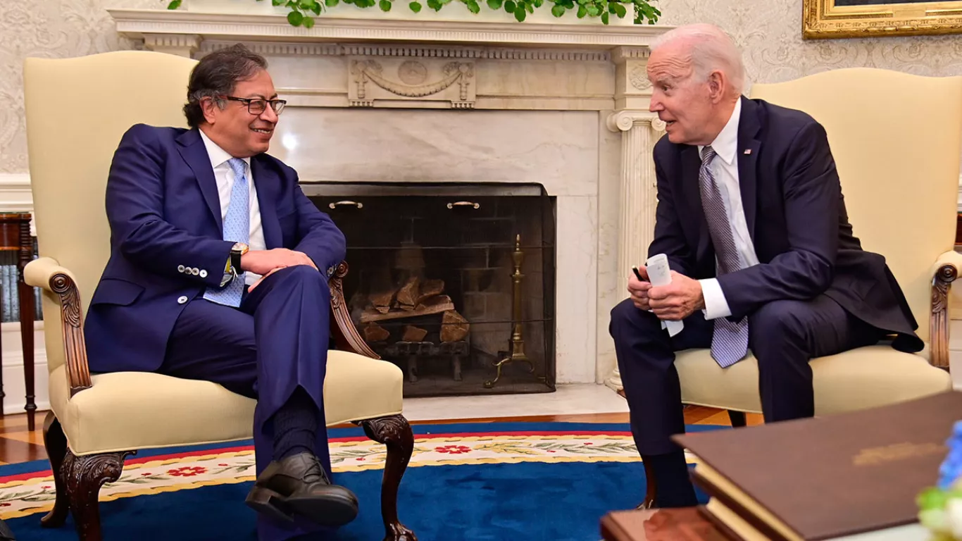 Petro y Biden en la Casa Blanca