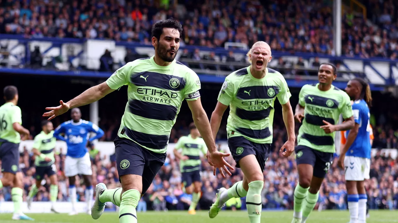 Everton Manchester City Premier League Yerry Mina Erling Haaland Derrota Resumen Análisis Partido de fútbol Rivalidad